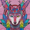 Wolf With Dream Catcher Diamond Painting