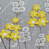 Yellow And Grey Flowers Diamond Painting