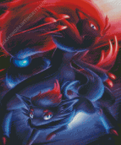 Zorua With Zoroark Art Diamond Painting