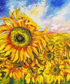 Abstract Small Sunflowers Diamond Painting