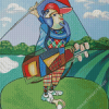 Aesthetic Abstract Golfer Diamond Painting