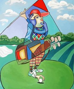 Aesthetic Abstract Golfer Diamond Painting