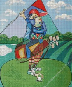 Aesthetic Abstract Golfer Diamond Painting