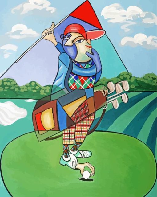 Aesthetic Abstract Golfer Diamond Painting