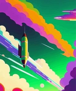 Aesthetic Rocket Diamond Painting