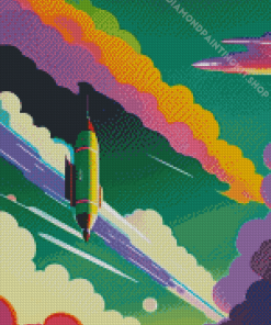 Aesthetic Rocket Diamond Painting