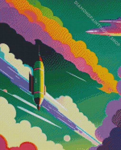 Aesthetic Rocket Diamond Painting