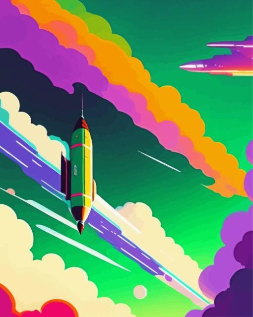 Aesthetic Rocket Diamond Painting