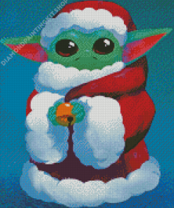 Baby Yoda Santa Claus Diamond Painting