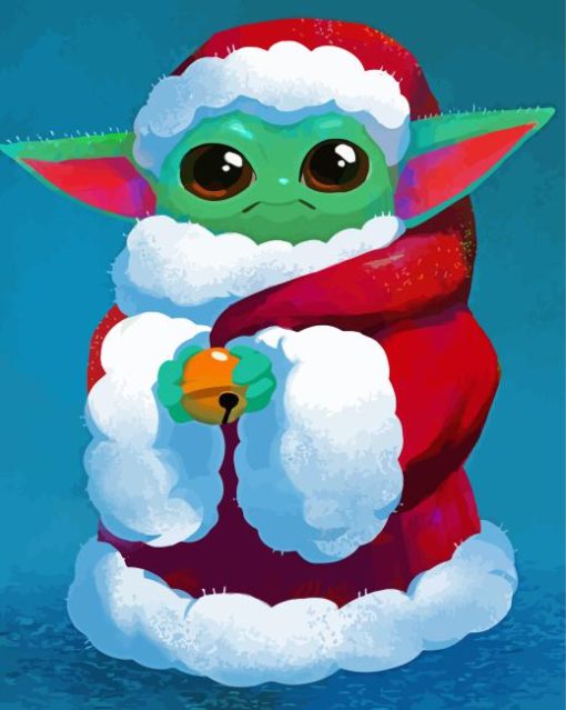 Baby Yoda Santa Claus Diamond Painting