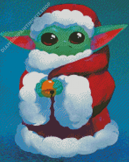 Baby Yoda Santa Claus Diamond Painting