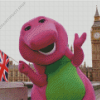 Barney The Dinosaur In London Diamond Painting