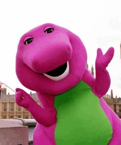 Barney The Dinosaur In London Diamond Painting