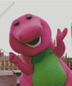 Barney The Dinosaur In London Diamond Painting