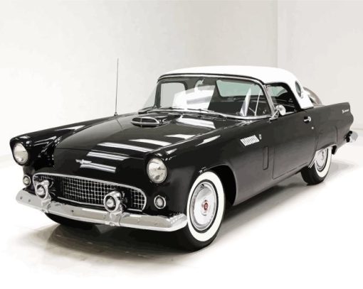 Black 1956 Thunderbird Car Diamond Painting