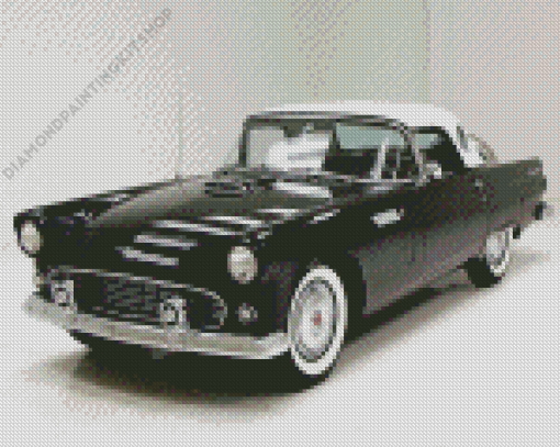 Black 1956 Thunderbird Car Diamond Painting