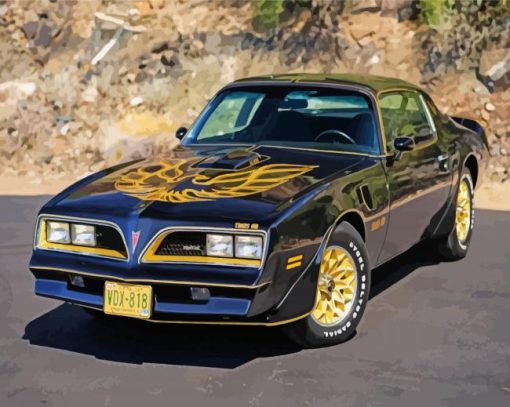 Black 1977 Firebird Diamond Painting