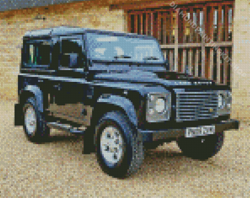 Black Land Rover Jeep Car Diamond Painting