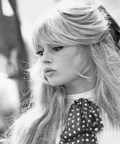 Black And White Bridget bardot Diamond Painting