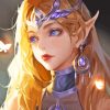 Blonde Fantasy Elf Girl Diamond Painting