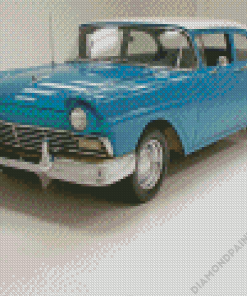 Blue Ford 1957 Car Diamond Painting