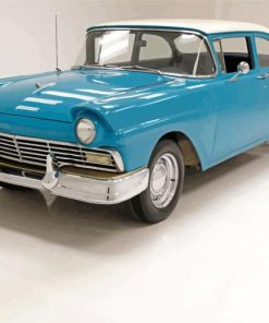 Blue Ford 1957 Car Diamond Painting