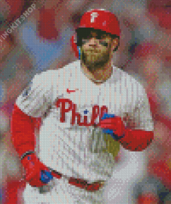 Bryce Harper Phillies Baseball Diamond Painting