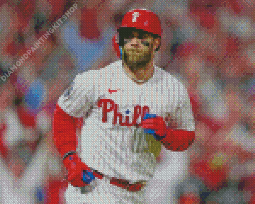 Bryce Harper Phillies Baseball Diamond Painting