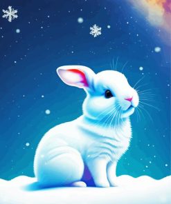 Bunny In Snow Diamond Painting