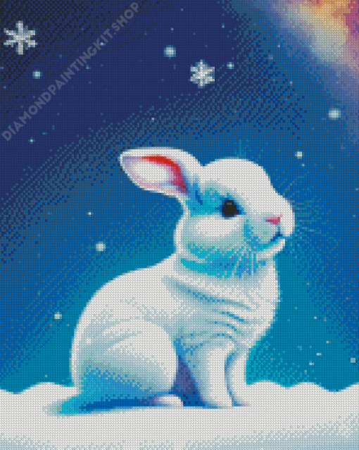 Bunny In Snow Diamond Painting