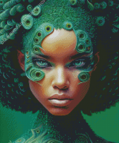 Green Lady Diamond Painting