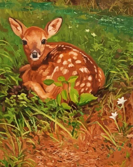 Resting Deer Diamond Painting