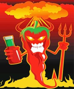 Devil Chilli Pepper Diamond Painting