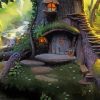 Fantasy Gnome House Art Diamond Painting