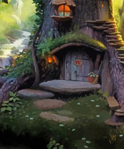 Fantasy Gnome House Art Diamond Painting