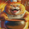 Fat Cat Cooking Diamond Painting