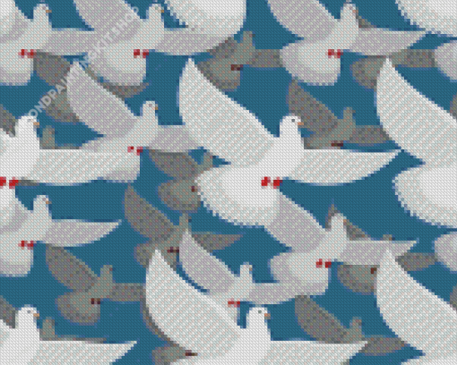 Flock Of Doves Diamond Painting