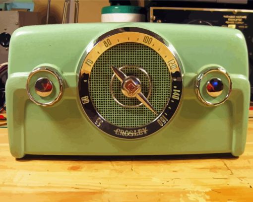 Green Radio Vintage Diamond Painting