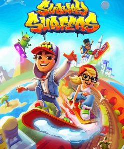 Game Subway Surfers Poster Diamond Painting