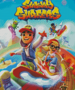 Game Subway Surfers Poster Diamond Painting