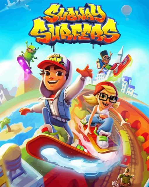 Game Subway Surfers Poster Diamond Painting