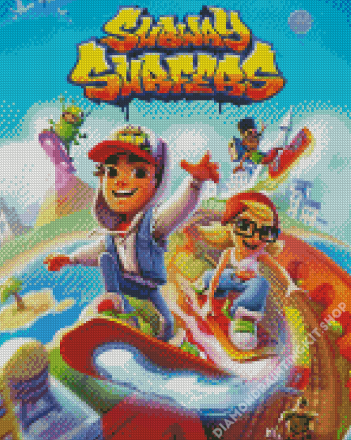 Game Subway Surfers Poster Diamond Painting