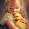 Girl And Bird Diamond Painting