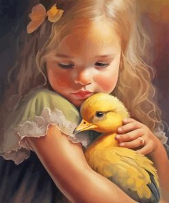 Girl And Bird Diamond Painting