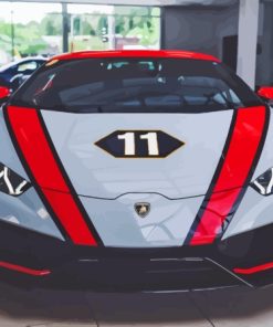 Gray Lamborghini Huracan Evo Gt Sport Car Diamond Painting