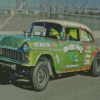 Green Gasser Old Car Diamond Painting