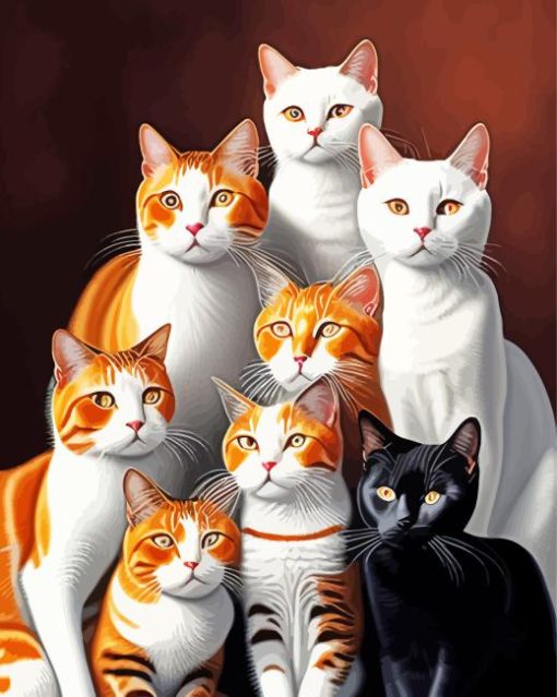 Groups Of Cats Diamond Painting