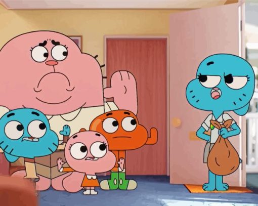 Gumball Family Diamond Painting