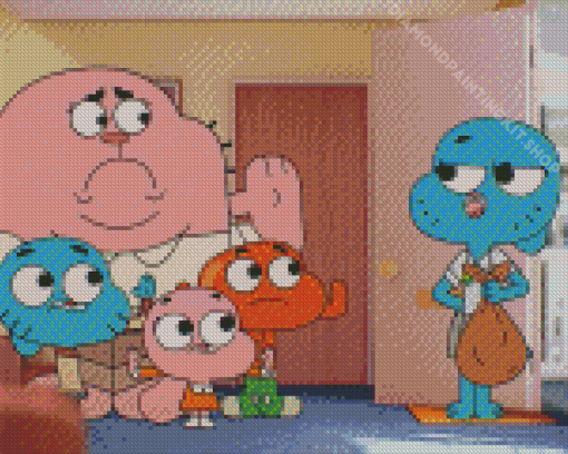 Gumball Family Diamond Painting