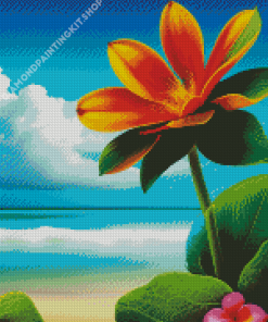 Hawaiian Flowers Diamond Painting